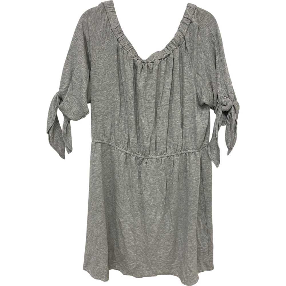 The Vanity Room Off the Shoulder Dress Womens Plus Size 3X Gray French Terry NWT - Picture 7 of 16